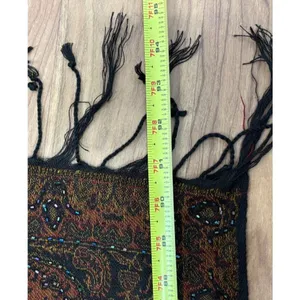 Lg Antique‎ Collectors Club RTM Beaded Shawl Cashmere Silk Blend Global Vintage thumbnail 7