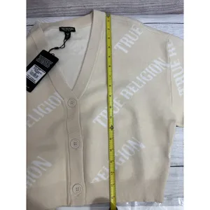 NEW! True Religion AOP Cropped Soft Cardigan Sweater Women's M thumbnail 10