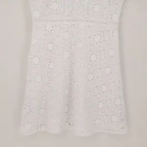 LOFT Floral Lace Mini Dress Womens Size 2P White Short‎ Sleeve Bridal Clean Girl thumbnail 9