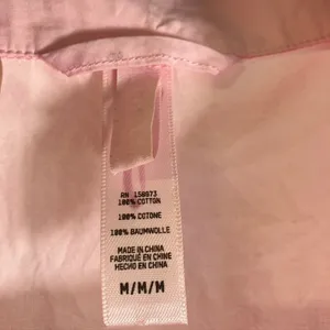 SKIMS Sleep Shirt Women's M/M Pink Cotton Button‎ Down Long Sleeve Pajama Top thumbnail 5