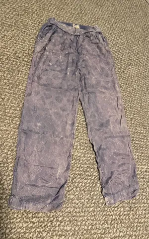Lightweight Washed look Lilac Patterned Pull-On Pants Urban Outfitters XS thumbnail 1