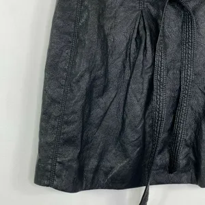Free People‎ Payton Womens 0 Black Faux Leather Mini Skirt Paperbag Waist Y2K thumbnail 4