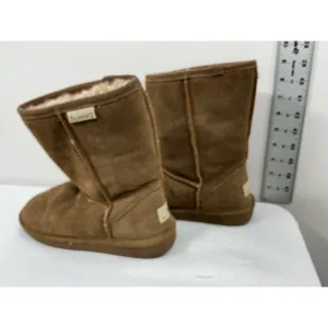 Womans Bearpaws Suede Lined Midcalf Pullon Boots Size 6 Chestnut thumbnail 4