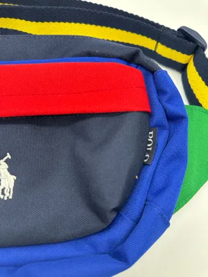 Polo Ralph Lauren Kids Colorblock Waist Bag Fanny Pack Crossbody Blue Red Green thumbnail 4