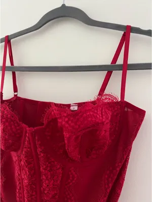 Urban Outfitters Red Corset Top thumbnail 3
