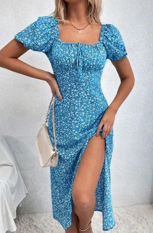 Blue Summer Dress Shein thumbnail 1