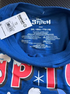 Disney "Up to Snow Good" Stitch Holiday T-Shirt Size Boys 2XL (18) thumbnail 5
