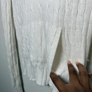 Ralph Lauren Women Cotton Angora Cable‎ Knit Hoodie Small Preppy Old Money thumbnail 2
