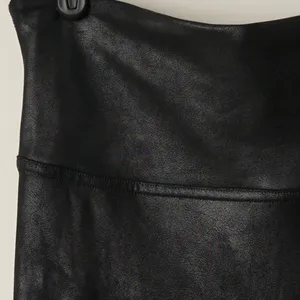 Spanx High Rise Faux Leather Athletic Leggings Stretch Spandex Athleisure Active thumbnail 5