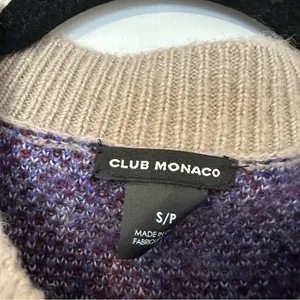 Club Monaco Floral Crew Neck Sweater Womens Small thumbnail 3