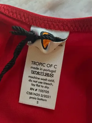 Tropic Of C Women’s Red Bikini Bottom - Sleek Strappy Size Small . NWT . thumbnail 3