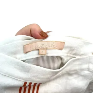Anthropologie Hutch Rori Skirt Wrap Buckle‎ Striped Asymmetric White Rust Size 4 thumbnail 9