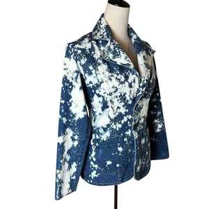Vintage Wrangler Bleached Denim Blazer Jacket‎ S | Western Grunge Streetwear thumbnail 2