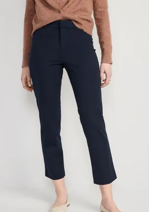 Old Navy High Rise Pixie Trouser in In The Navy thumbnail 2