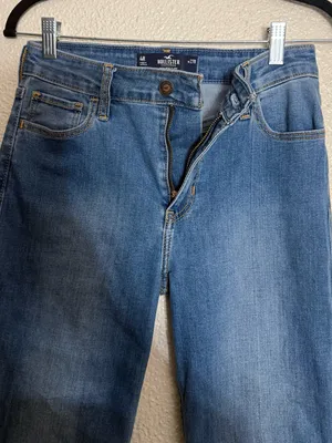 Hollister Y2K Mid-Rise Blue Flare bell bottom Jeans size 4R thumbnail 2