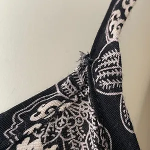 Vintage 90s Slip‎ Dress Women Sleeveless Retro Black White Floral Rayon Summer thumbnail 9