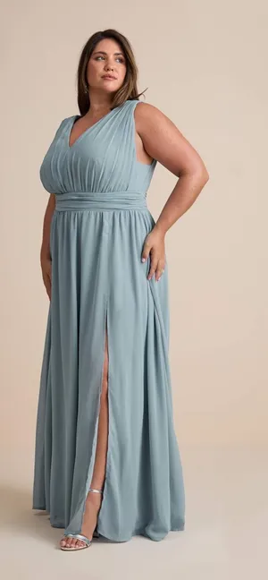 NWT Lulus Heavenly Hues Light Blue Maxi Dress Bridesmaid Wedding Formal Ball 3X thumbnail 1