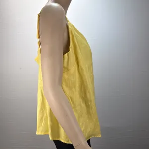 Boston Proper Polished Linen V-Neck‎ Tank Top Shirt Size XL Lemon Drop Yellow thumbnail 4