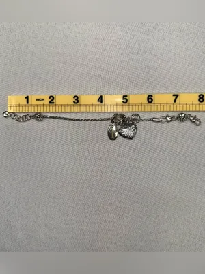 Brighton Vintage Two Tone Faith & Love Charm Bracelet | Pave Heart & Cross thumbnail 6