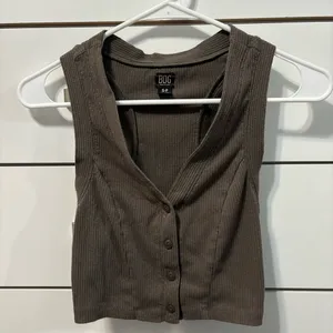 Urban Outfitters Brown Button Down Tank Top thumbnail 2
