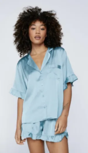Nasty Gal Satin Pajamas thumbnail 1
