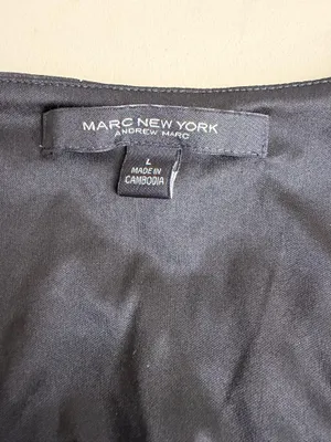 Marc New York Women's Black Floral V-Neck Ruffle Blouse thumbnail 6