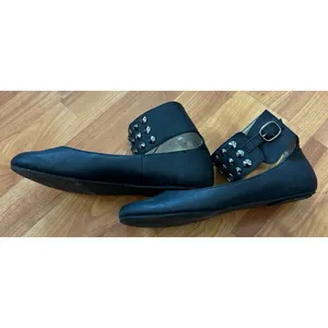 Rampage Mary Jane Ankle Strap Gladiator Ballet Flats‎ with Rhinestones Black thumbnail 8