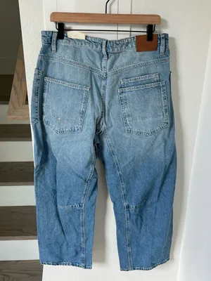 Free People We The Free Minimalist Moxie Barrel Jeans in County Fair Blue NWT thumbnail 4