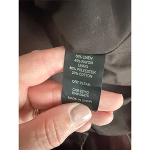 House of Harlow 1960 Brown Linen Dress Scallop Trim Cottagecore Size 6 thumbnail 5
