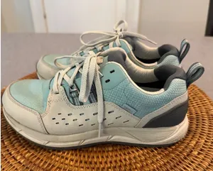 LL Bean Trail Model Waterproof Hiking Shoes Light Blue Grey Womens Low Top‎ thumbnail 1