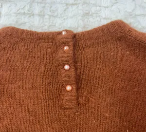 Cassidy Sweater Lambwool Angora Short Sleeve Brown Sz M thumbnail 13