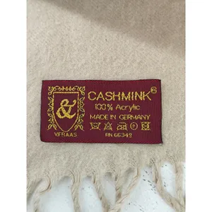 V Fraas Cashmink Fringe Scarf Tan Tassle thumbnail 2