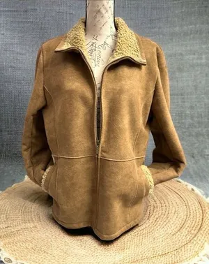 Women’s Vintage Faux Suede Leather Jacket thumbnail 1