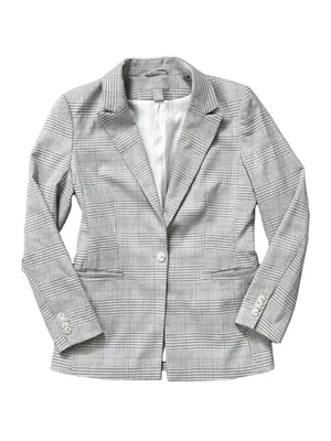 H&M Glen Plaid Single Button Notch Lapel Suit Jacket Lined Blazer Size Small thumbnail 6