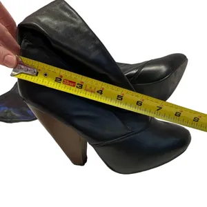 Brand Black knee high black boots with side zipper thumbnail 5
