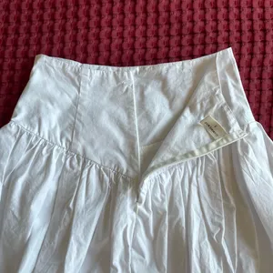 COMMENSE White Bubble Hem Short Skirt Size S Poplin Cotton Casual thumbnail 3