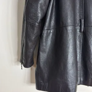 Vtg Wilsons thinsulate Leather jacket Asymmetrical‎ Zip Lined chocolate Brown S thumbnail 15