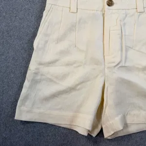 A New Day High Rise Shorts Women's 6 Beige Pleated Front Pockets Summer New thumbnail 3