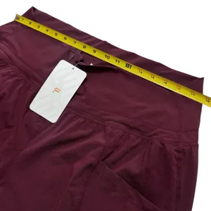 NEW Fabletics Maj Pocket Pant‎ Burgundy Moisture Wicking Athletic Outdoors 1X thumbnail 9