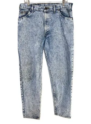 Vintage Levi's Acid Washed Orange Tab 550 Relaxed Taper Jeans Denim 36 X 32 thumbnail 9