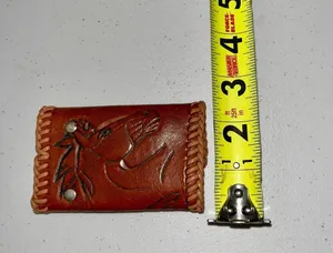 Leather Horse Head Key Pouch Unisex Brown thumbnail 4