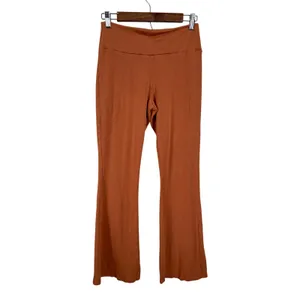Split59 Raqel High Waisted Fleece Flare Pant in Rust Womans Medium thumbnail 3