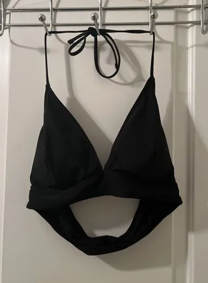 Women's Size 1XL Black Swim Top Tie Back Spaghetti Straps thumbnail 1