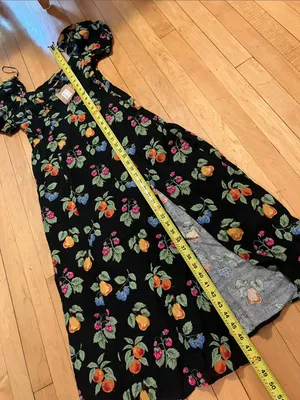 Princess Highway Black French Fruit Midi Dress Size Small NWT thumbnail 10