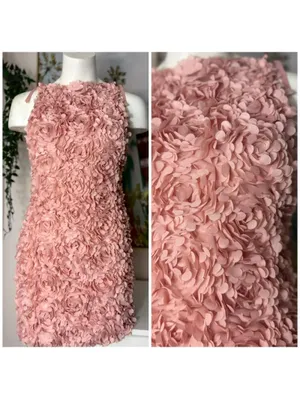 River Island Pink 3D Floral Mini Dress XS Petal Textured Bodycon Party thumbnail 2