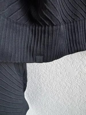 Lululemon Rest Less Cropped Half Zip 14 Aerial Current Black / Black thumbnail 6