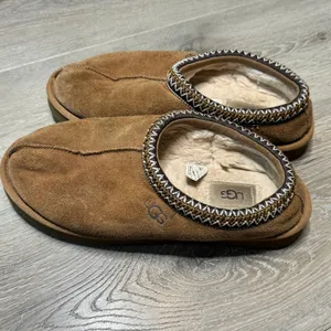 UGG Tasman Chestnut Suede Sheepskin Lined Slippers 5950 Womens Size 10 Mens Sz 8 thumbnail 5