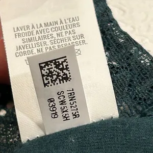Aerie Lace Crop Top Small Green Sheer Floral Longline Top thumbnail 5