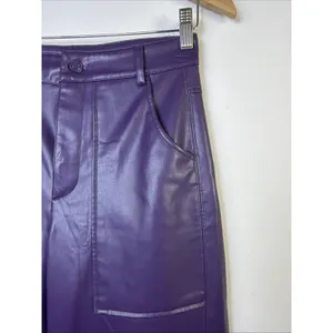 ZARA Faux Leather Pants XS whimsygoth purple hippie goth retro x small party thumbnail 5