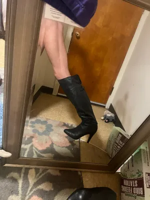 Banana Republic over the knee “Evie” black leather boots CIRCA 2007!! thumbnail 4